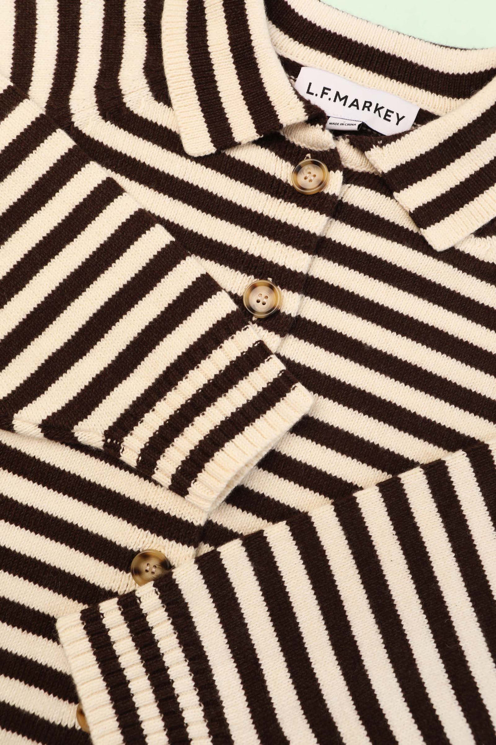 Lytton Cardigan Espresso Stripe