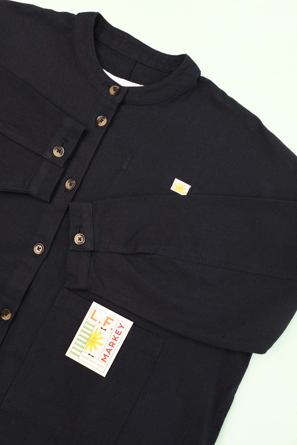 Wide Chore Coat Navy Canvas