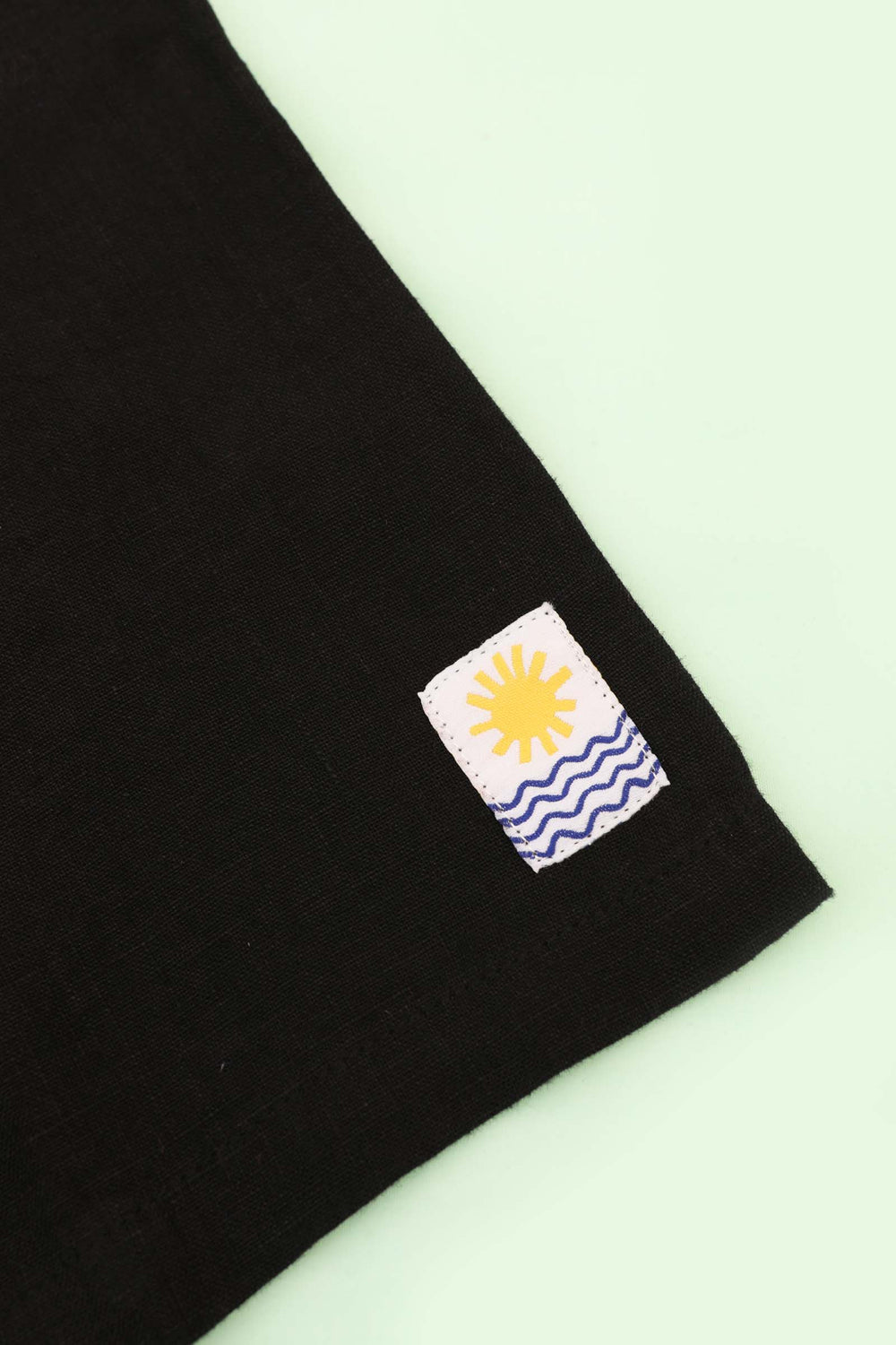 BASIC LINEN VEST BLACK