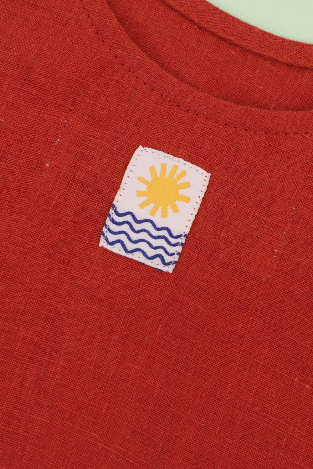 BASIC LINEN SHIFT DRESS PAPRIKA