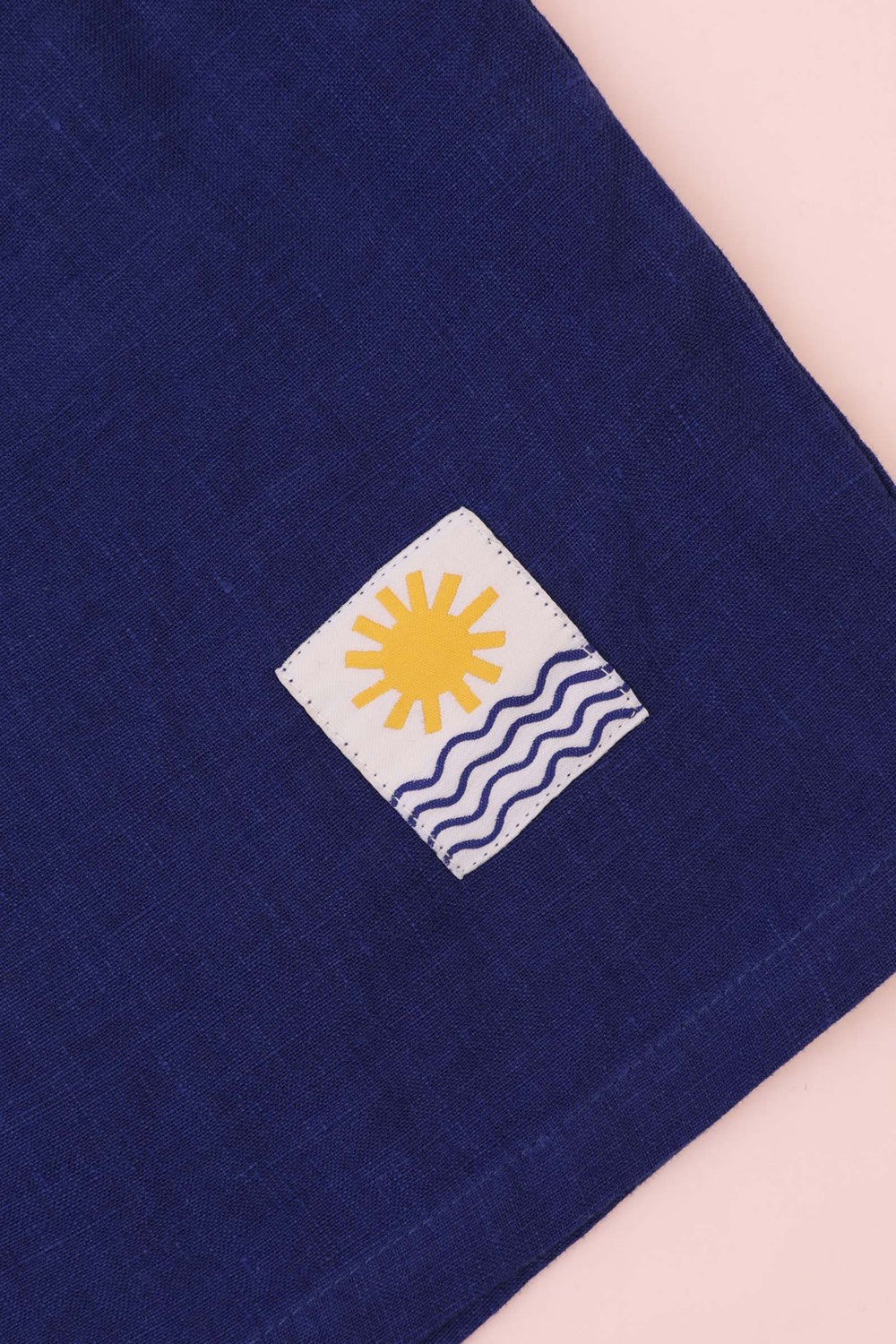 BASIC LINEN SHORTS COBALT