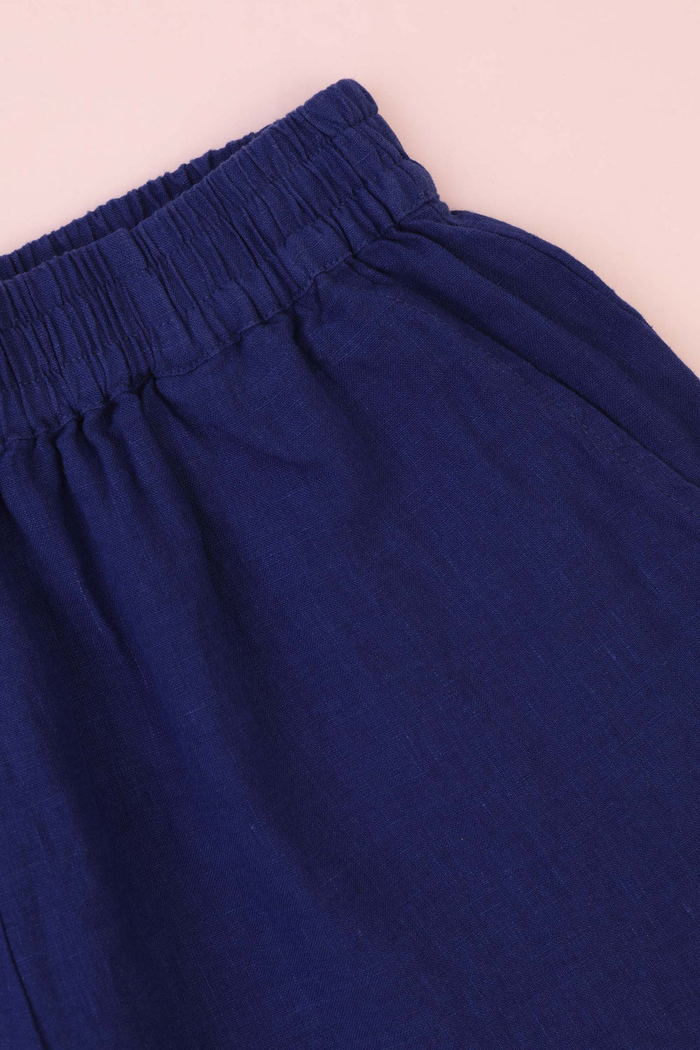 BASIC LINEN SHORTS COBALT