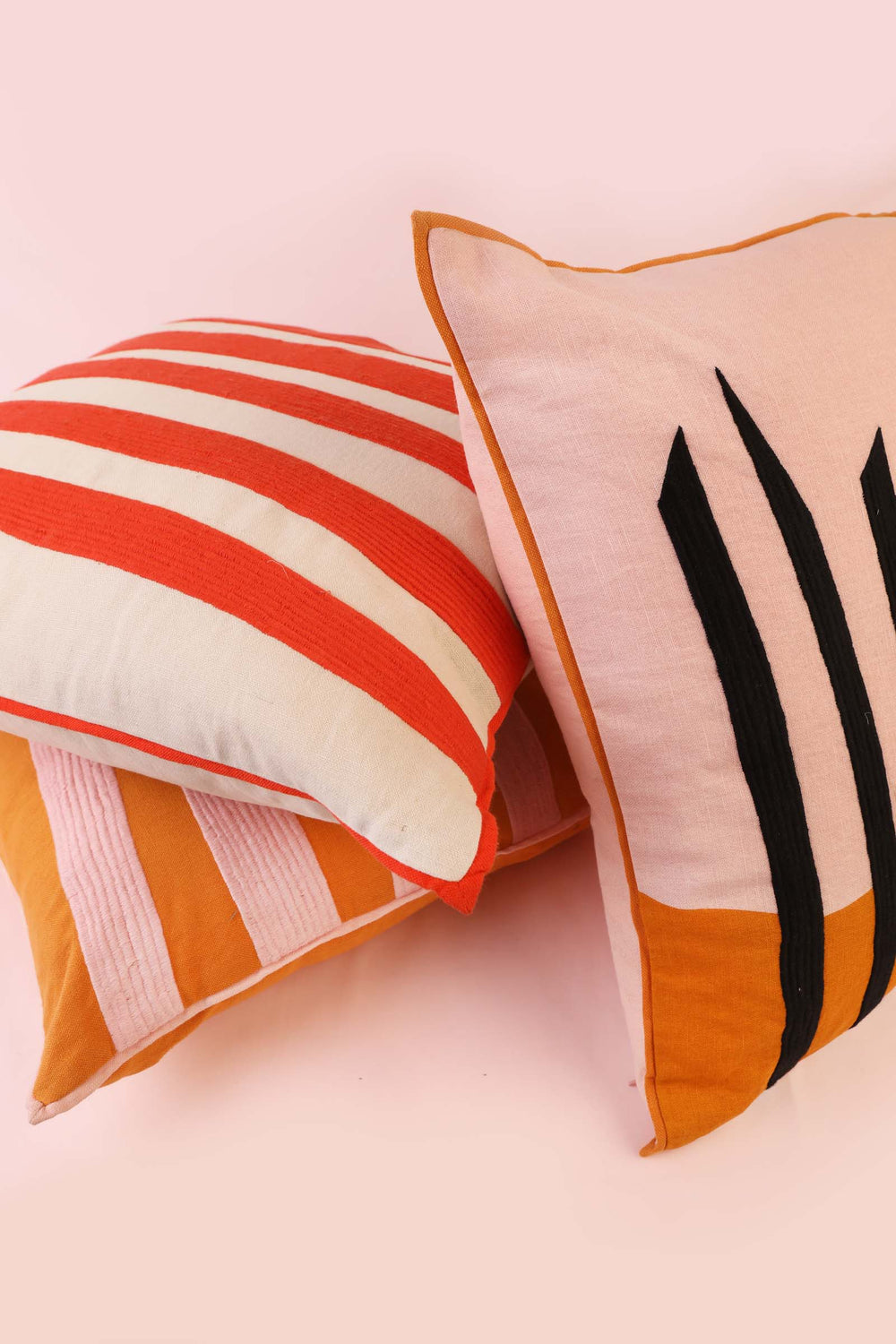 Solstice Cushion Stripe Orange