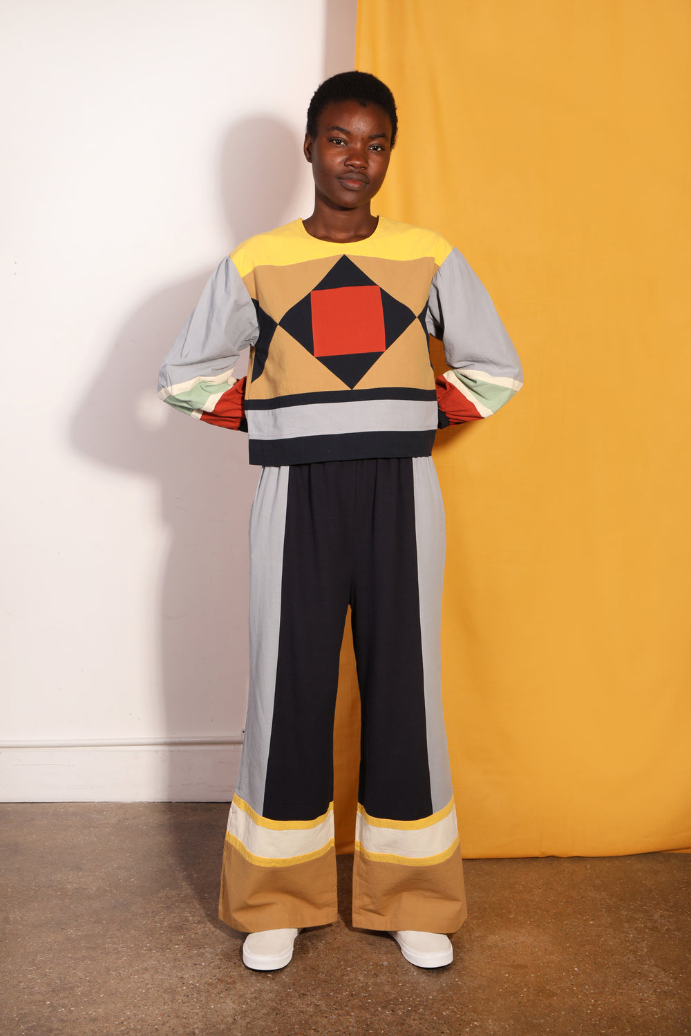Eamon Trouser Quilt Colourblock