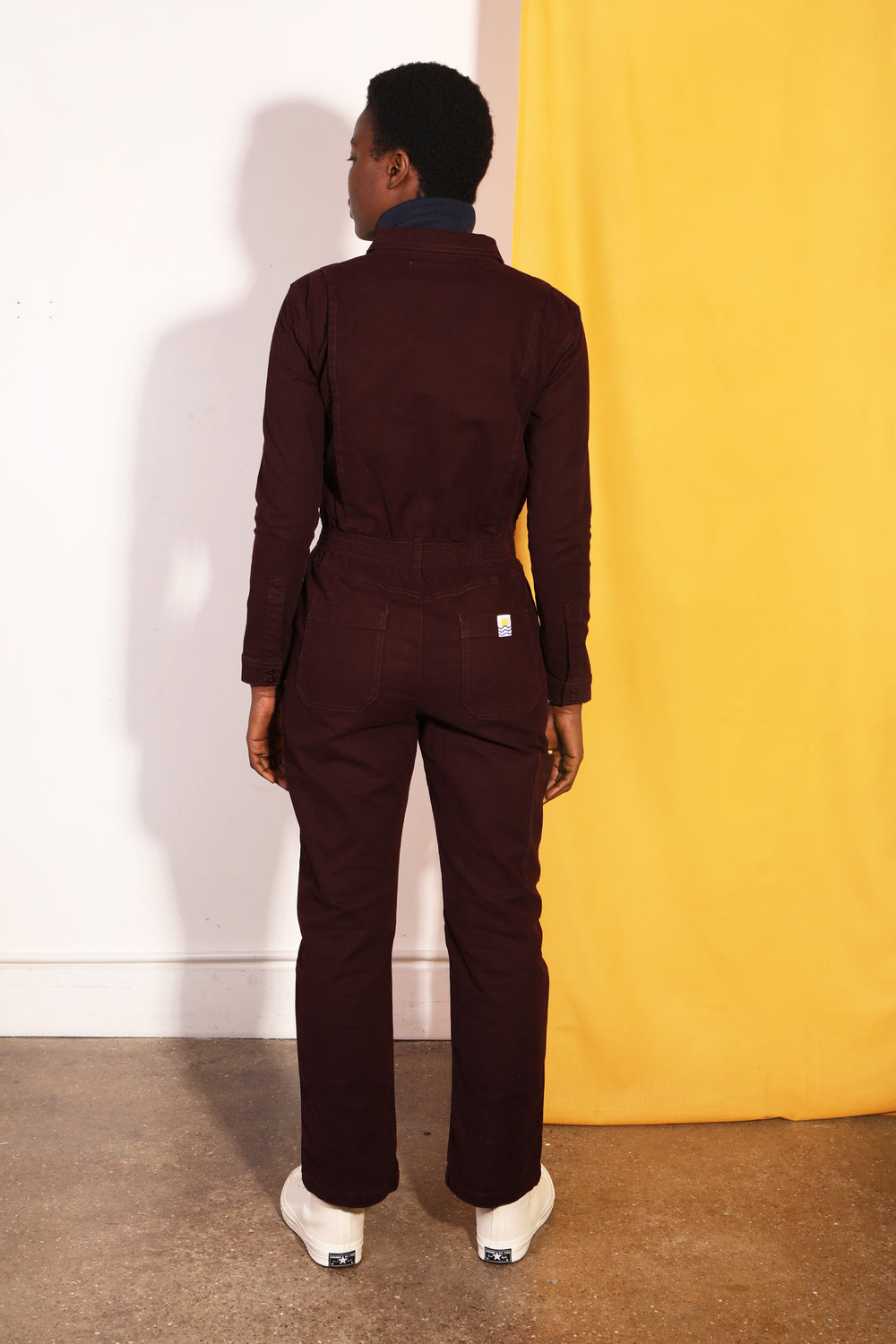 Danny Stretch Canvas Boilersuit Plum