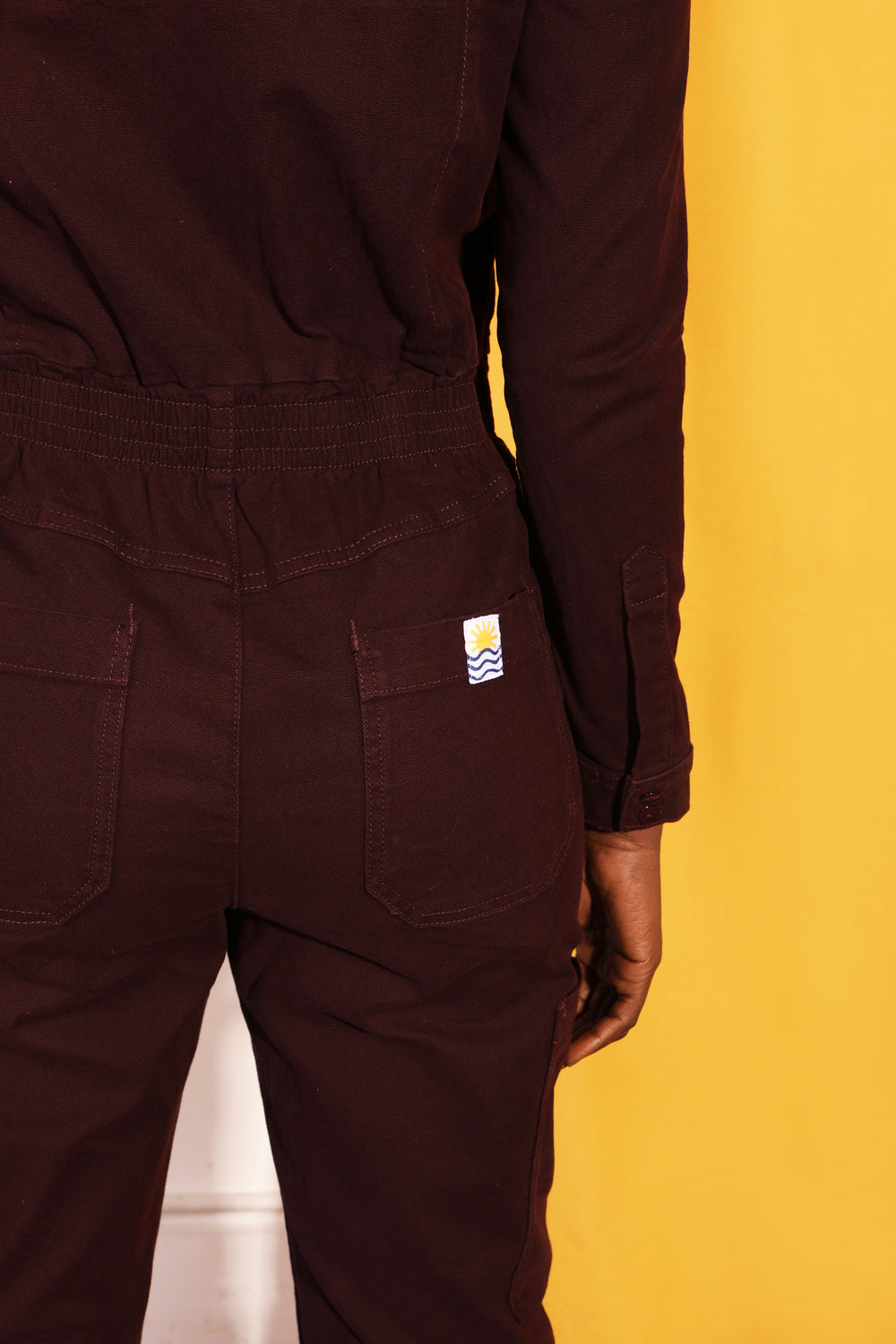 Danny Stretch Canvas Boilersuit Plum