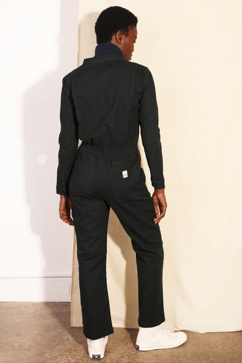 Danny Stretch Canvas Boilersuit Forest Green