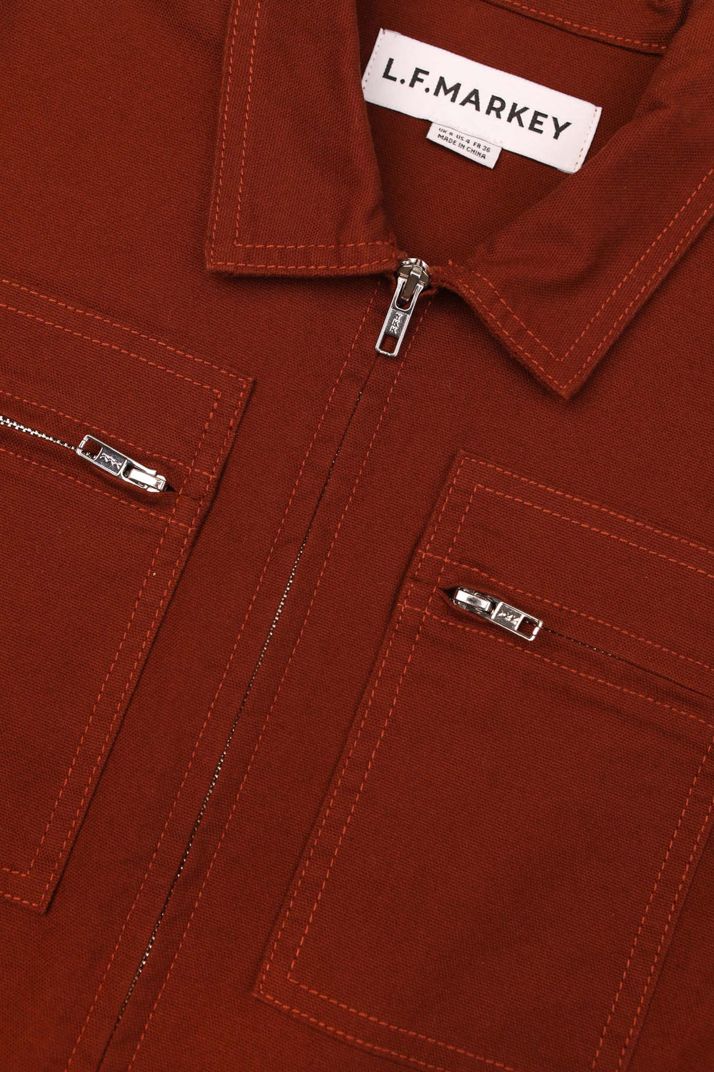 Danny Stretch Canvas Boilersuit Dark Rust