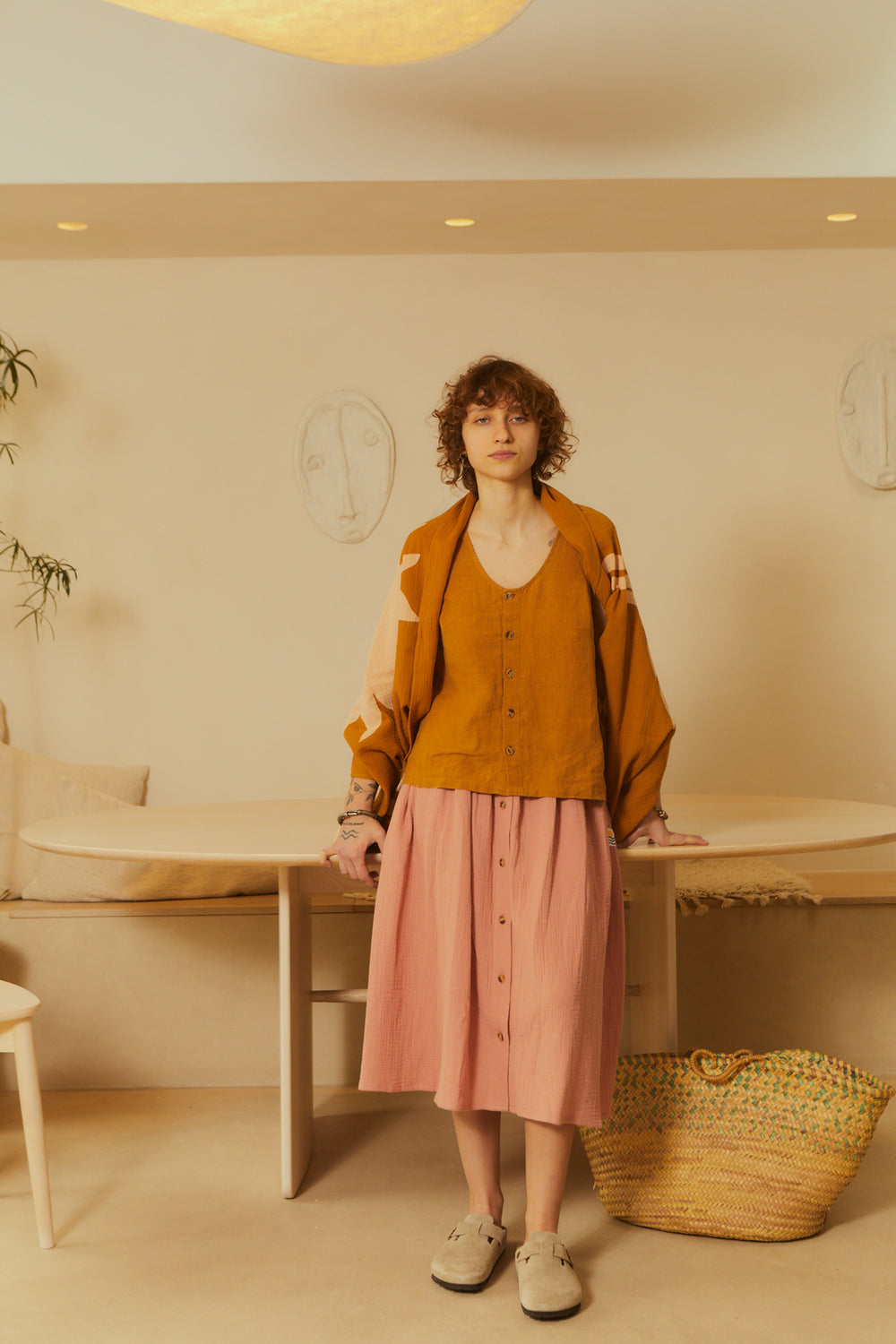 ISAAC MIDI SKIRT BLUSH