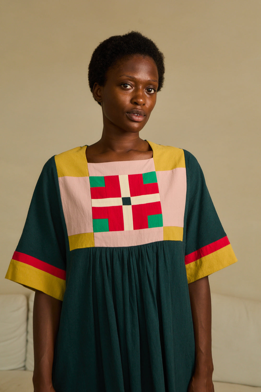 Rafe Dress Forest Patchwork