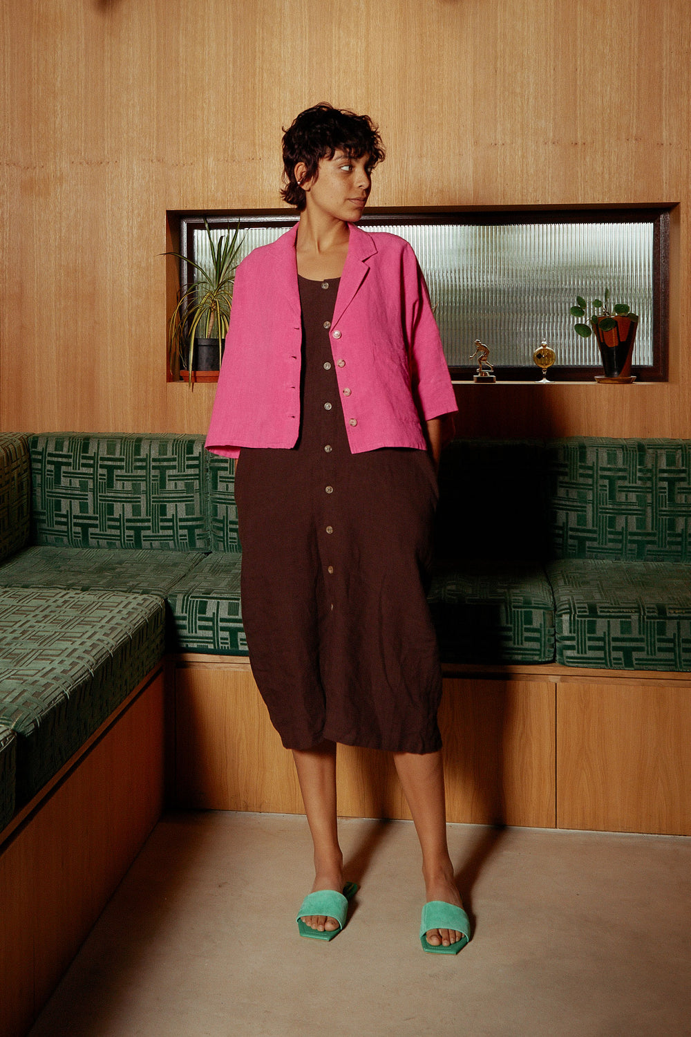 Maxim Linen Shirt Fuchsia