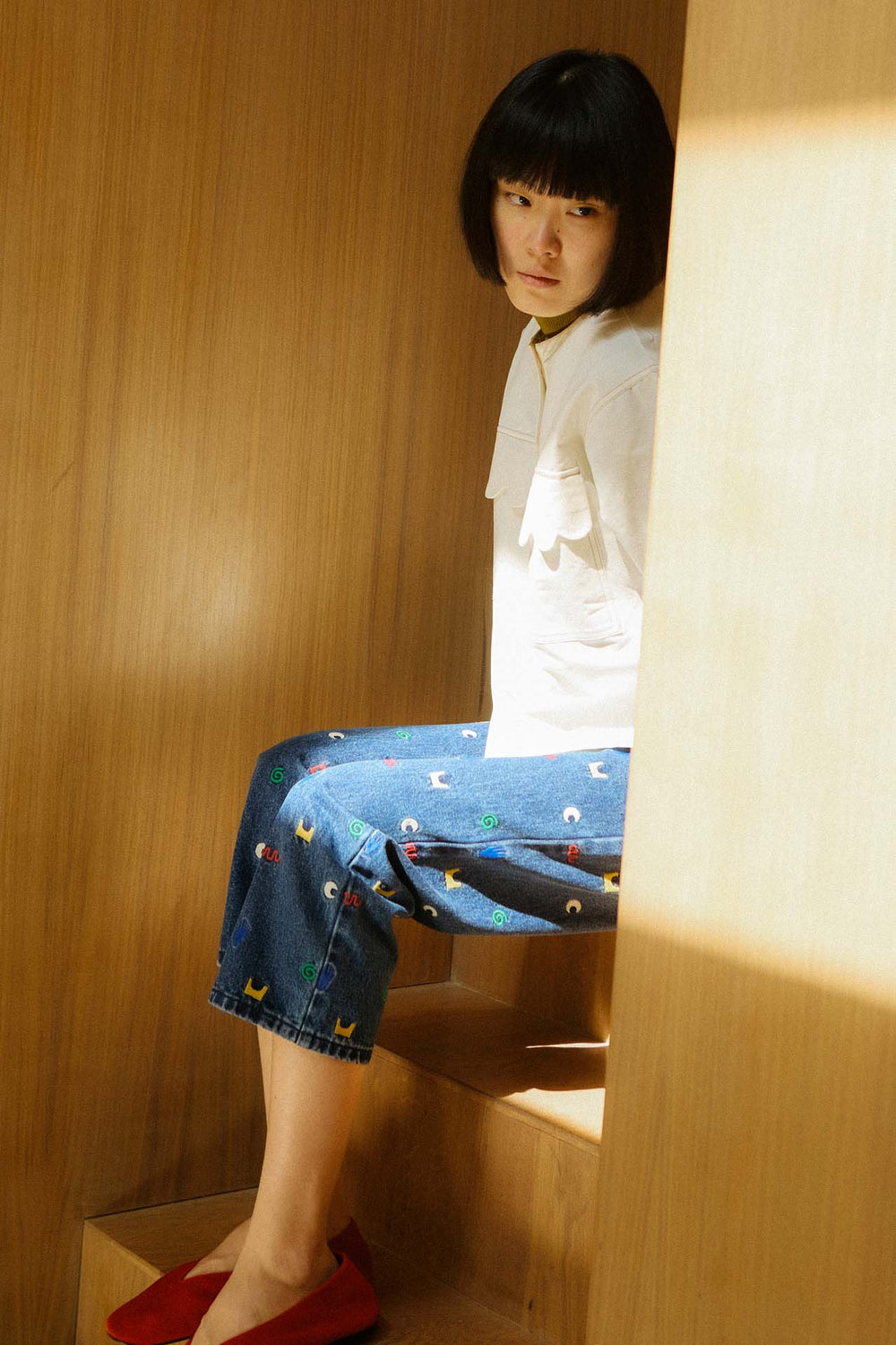 コルトン・ジーン刺繍