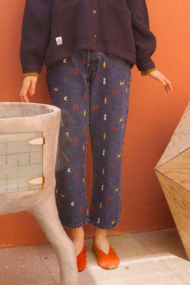 コルトン・ジーン刺繍