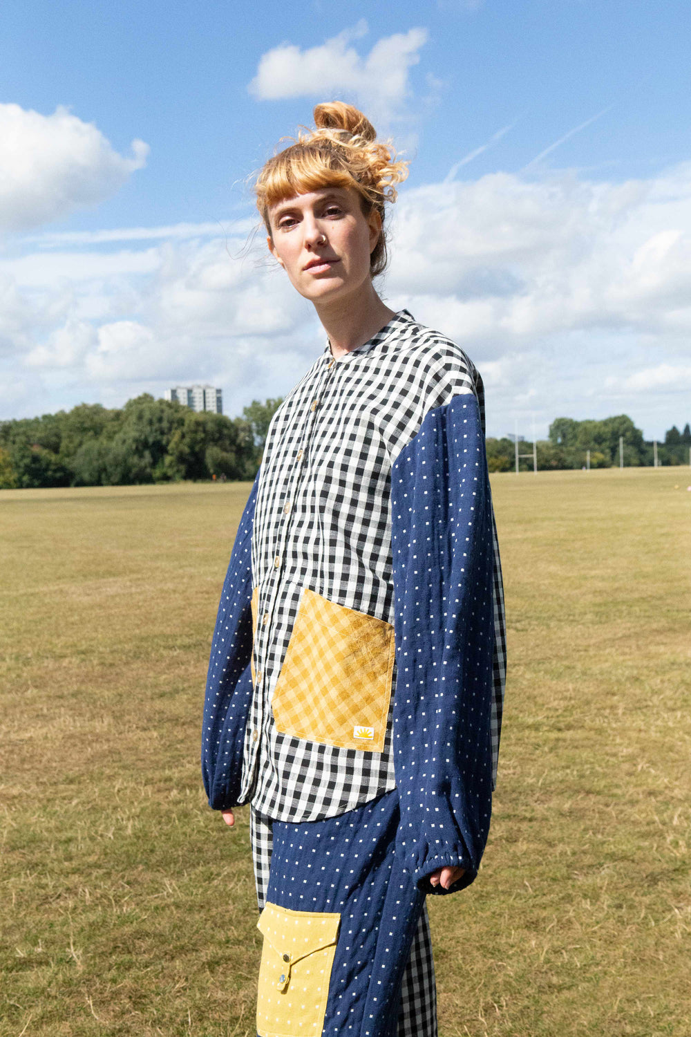 Gale Shirt Patchwork Check