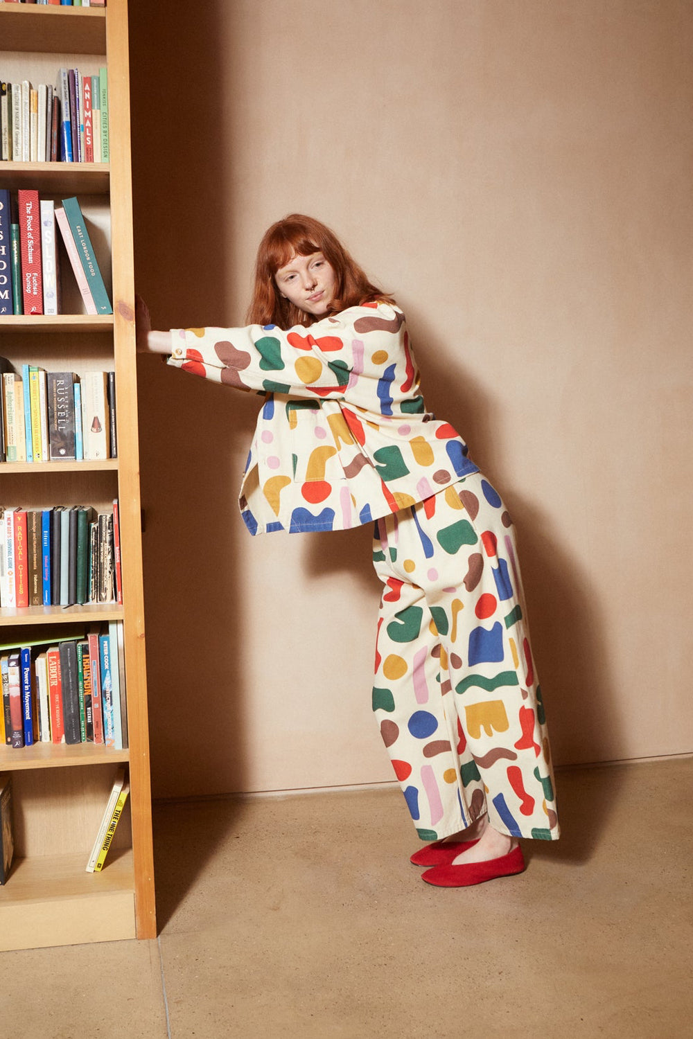 Oversized Chore Coat Palette Print