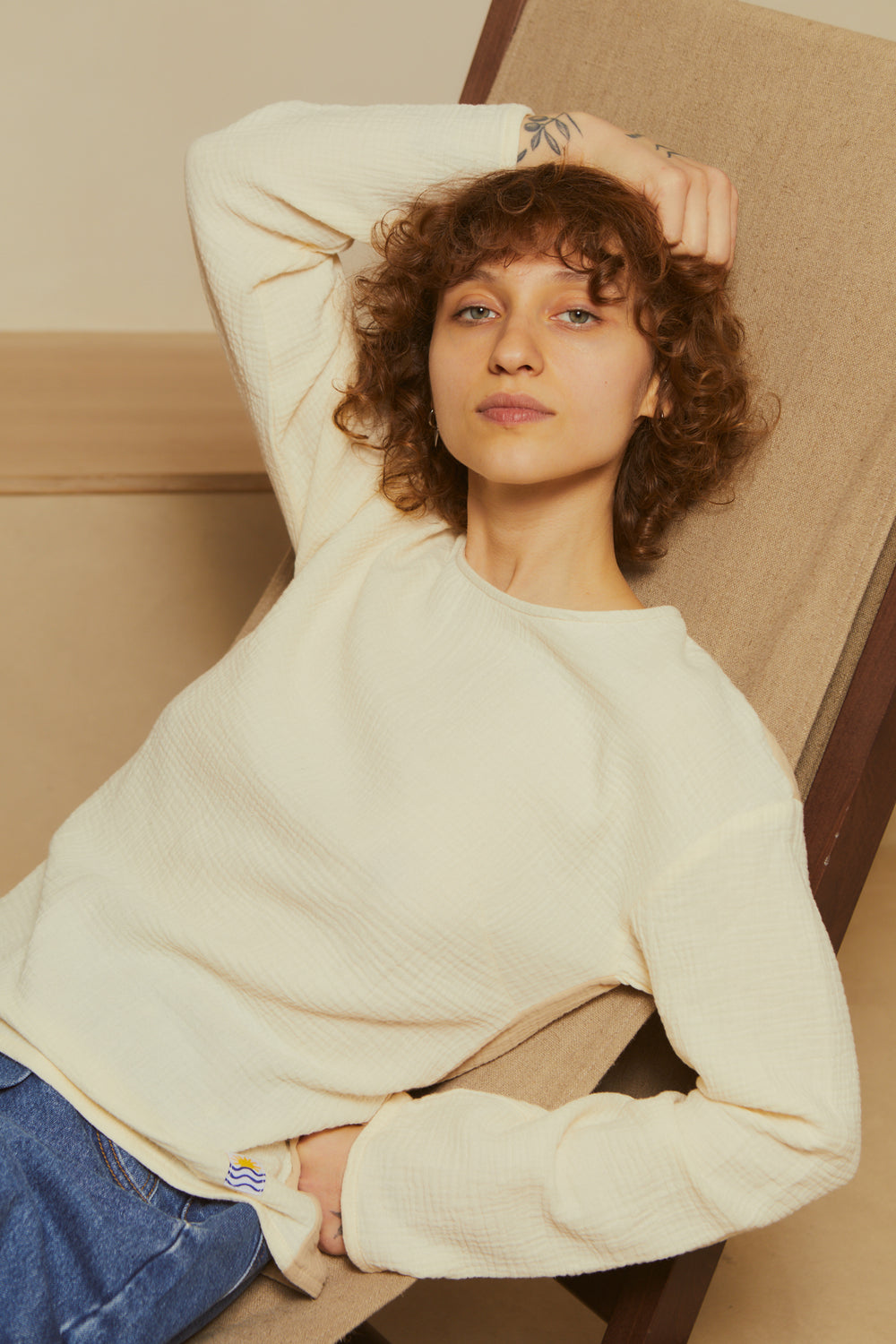 WILF TOP ECRU/STONE