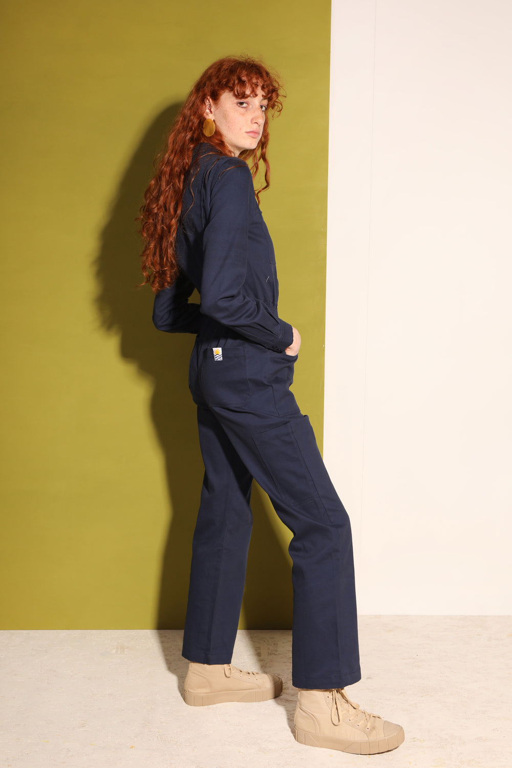 Danny Stretch Drill Boilersuit Navy